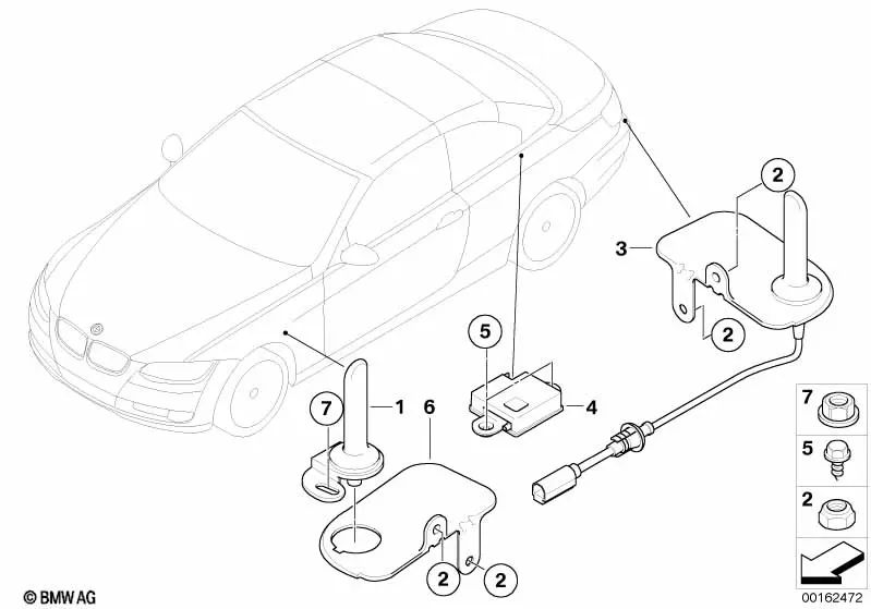 Telefonantenne für BMW E93, E93N (OEM 65209225182). Original BMW.