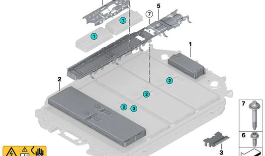 Hochspannungsbatteriezellenmodul für BMW 4 G26E -Serie, G26F, 5 G60 -Serie, G61 (OEM 61278863448). Original BMW
