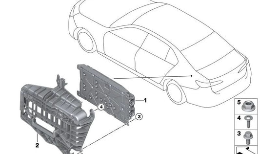 Booster for BMW 5 Series G60, 7 Series G70 (OEM 65125A83C47). Genuine BMW.