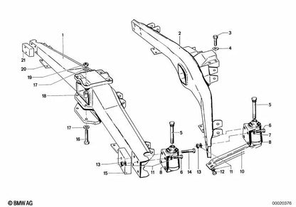 Soporte de goma para BMW (OEM 33333728100). Original BMW