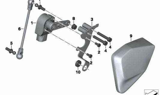 Soporte OEM 32738554915 para BMW R 1250 GS, R 1250 GS Adventure, R 1200 RT, R 1250 RT. Original BMW Motorrad.