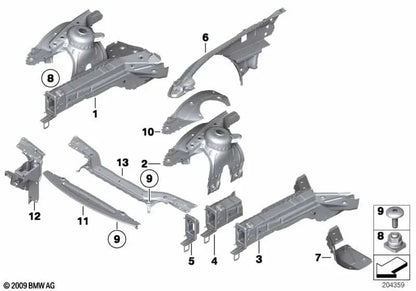 Soporte derecho para BMW Z4 E89 (OEM 51647219318). Original BMW