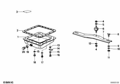 Junta sin amianto para BMW Serie 5 E12 (OEM 24111606171). Original BMW