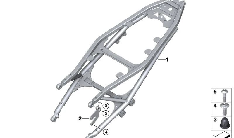 Linke Seitendeckelhalterung OEM 46518393703 für BMW Motorräder F 750 GS, F 850 ​​GS, F 900 GS... und mehr. Original BMW Motorrad.