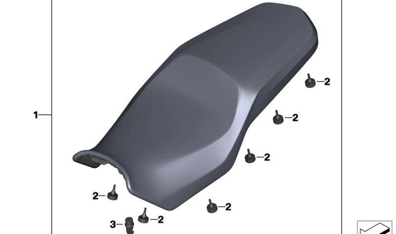 Asiento "Trophy" OEM 52537914505 para BMW Motorrad F 750 GS, F 850 GS, F 900 GS, F 850 GS Adventure y F 900 GS Adventure. Original BMW Motorrad.