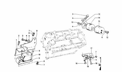 Soporte motor derecho OEM 11811103865 para BMW 114 y 1602 {114,1502,1600,1602,1600ti,1602ti}. Compatible con modelos desde 1966 hasta 1977. Pieza original BMW.