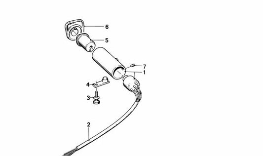 Verrouillage d'adresse OEM 32321154329 pour BMW E23. BMW d'origine.