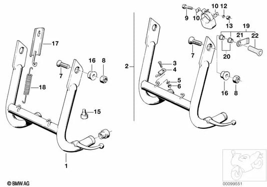 Tornillo avellanado para BMW R248 (OEM 07119903522). Original BMW