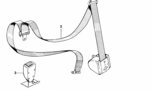 Cierre puerta trasera izquierda OEM 72111875231 para BMW E24 {628CSi, 633CSi} modelos con cambio manual y automático. Original BMW.
