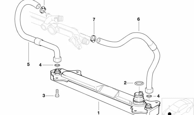 Radiador de aceite OEM 17221723916 para BMW E34, E32, E31. Original BMW.