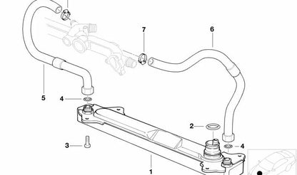 Radiador de aceite OEM 17221723916 para BMW E34, E32, E31. Original BMW.
