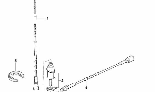 Antena D-Netz OEM 65618356076 pour la série BMW 3 E36 (316i, 318i, 323i, 325i, 328i ... et plus). BMW d'origine.