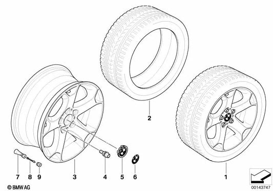 Bridgestone Dueler H/L 400 RFT tire for BMW X5 E53, E70 (OEM 36120422444). Genuine BMW