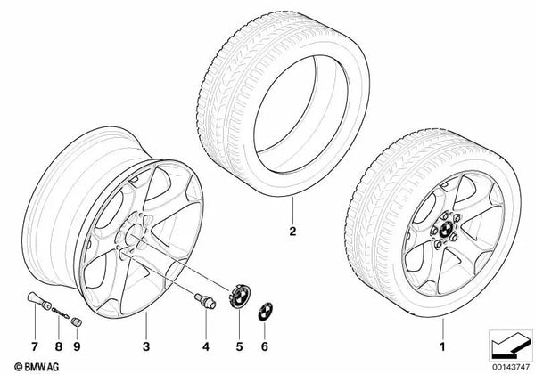 Neumático Bridgestone Dueler H/L 400 RFT 255/55R18 109H OEM 36120422444 para BMW X5 E53, E70, E70 LCI. Original BMW.