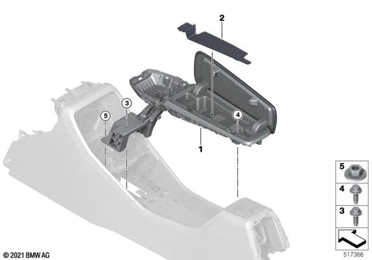 Central Place Cover für BMW Series 2 U06, X1 U11 (OEM 51164A1CA48). Original BMW.