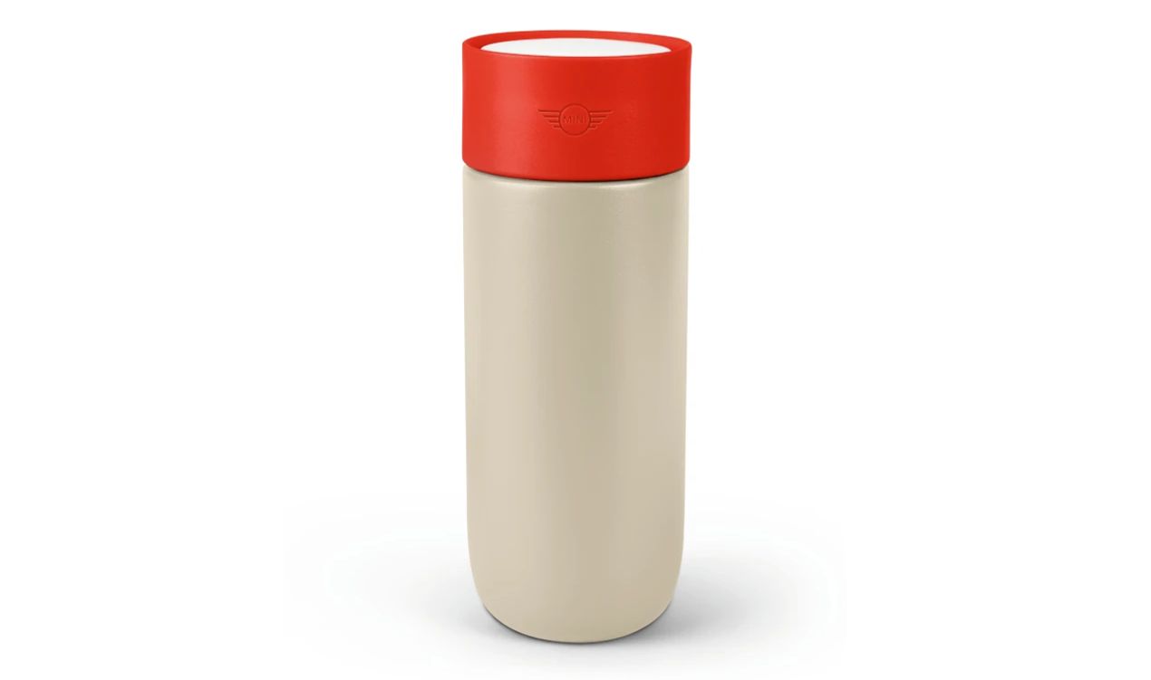 Caneca de viagem Color Block 500 ml OEM 80285B32110 para MINI. MINI originais.