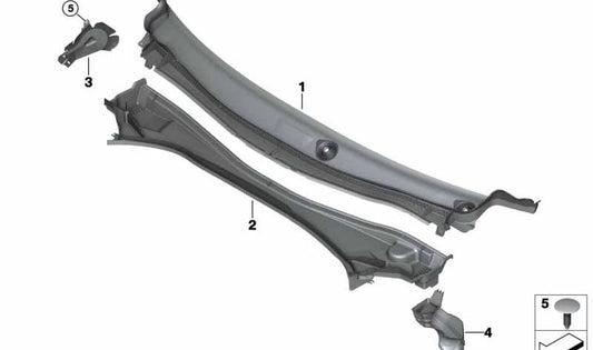 Capa de para -brisa Parte 1 para BMW 1 F40 Series, F70, Série 2 F44 (OEM 51717453938). BMW original.