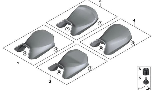 Asiento de conductor OEM 52531541503 para BMW Motorrad R 1300 GS. Original BMW Motorrad.