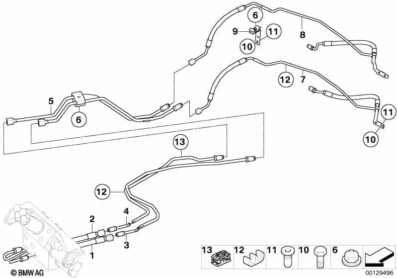 Oscillating Engine Pressure Pipe for BMW E63, E63N, E64, E64N (OEM 37106769936). Original BMW.