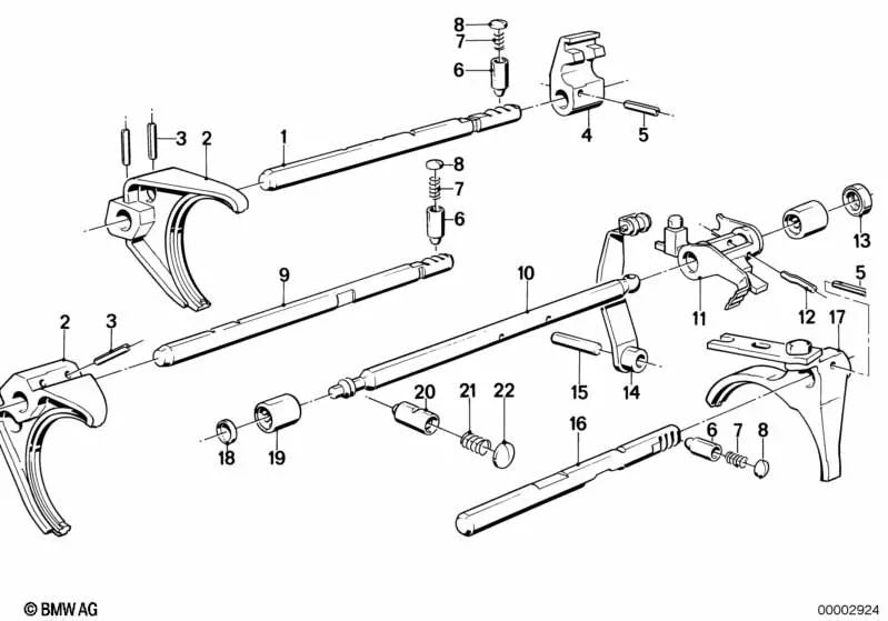 Resorte de Compresión para BMW Serie 3 E30, Serie 5 E28, E34 (OEM 23311224576). Original BMW
