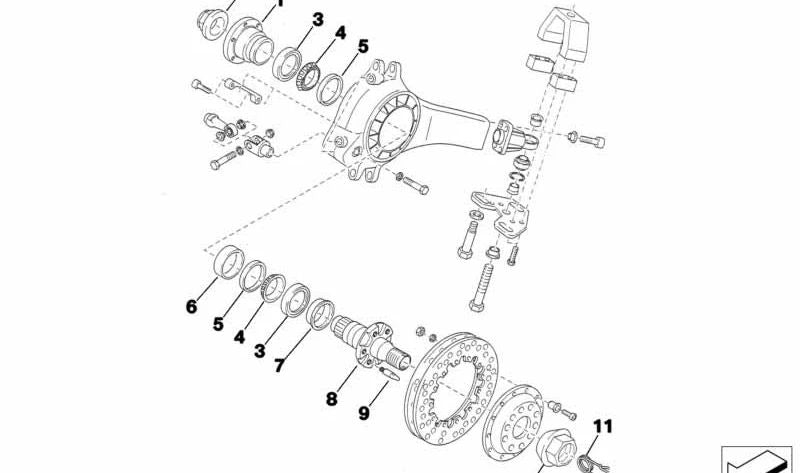 Separador Ll H=21.75 para BMW (OEM 33412271735). Original BMW