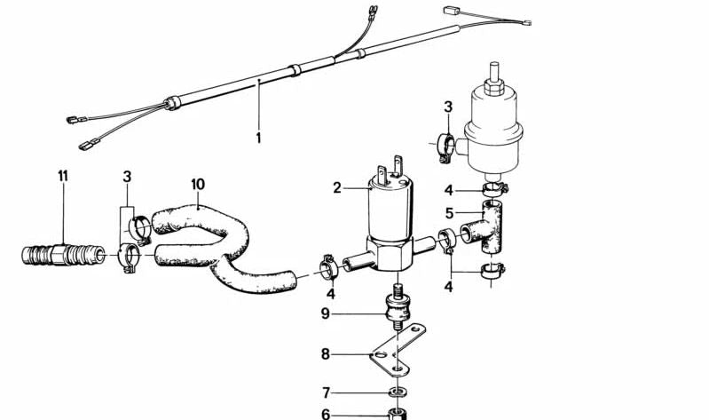 Zusätzliches Luftventil für BMW E12, E24, E23 (OEM 13641276163). Original BMW.