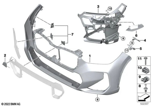 Druckvorderbumalgehäuse für BMW X1 U11 (OEM 51115A61947). Original BMW