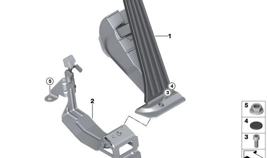 Soporte del módulo del pedal del acelerador OEM 35426893697 para BMW iX (I20). Original BMW.