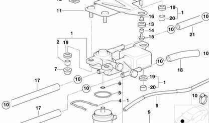 Válvula 3/2 vías OEM 13311438795 para BMW E46. Pieza del sistema de combustible (combustible/vacío). Original BMW.