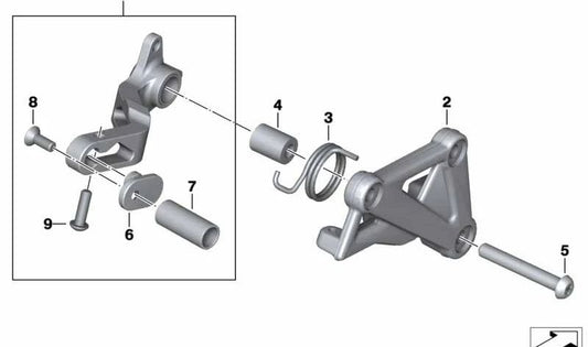 Pieza distanciadora OEM 35217701735 para BMW Motorrad R1200S, HP2 Sport. Original BMW Motorrad.