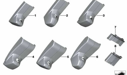 Conjunto de capa de base de espelho para BMW X3 F25, X4 F26, X5 F15, F85, X6 F16, F86 (OEM 51169277182). BMW original