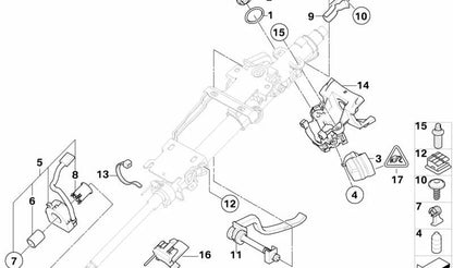 Soporte del Sensor de Ángulo de Dirección para BMW Serie 3 E46, X3 E83, E83N, Z4 E85, E86 (OEM 32301094904). Original BMW