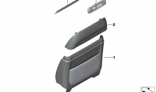 Respaldo inferior de asiento confort en cuero OEM 52107884223 para BMW X7 G07. Original BMW.