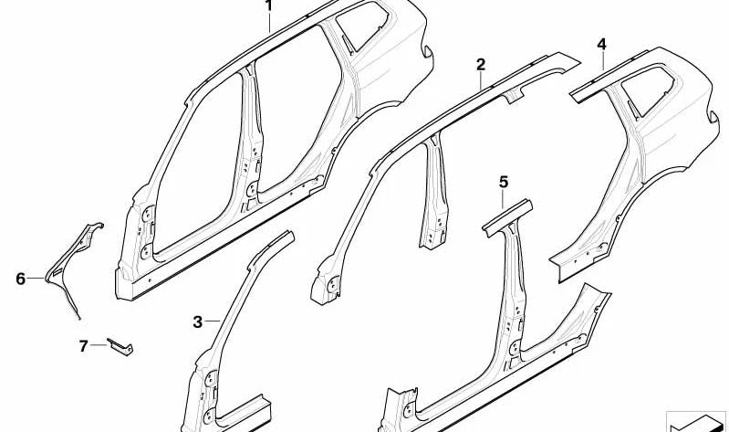 Connection plate for BMW X3 E83, E83N (OEM 41213405134). Original BMW