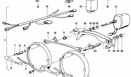 Wiper arm OEM 61631361753 for BMW E24 (6 Series). Original BMW.