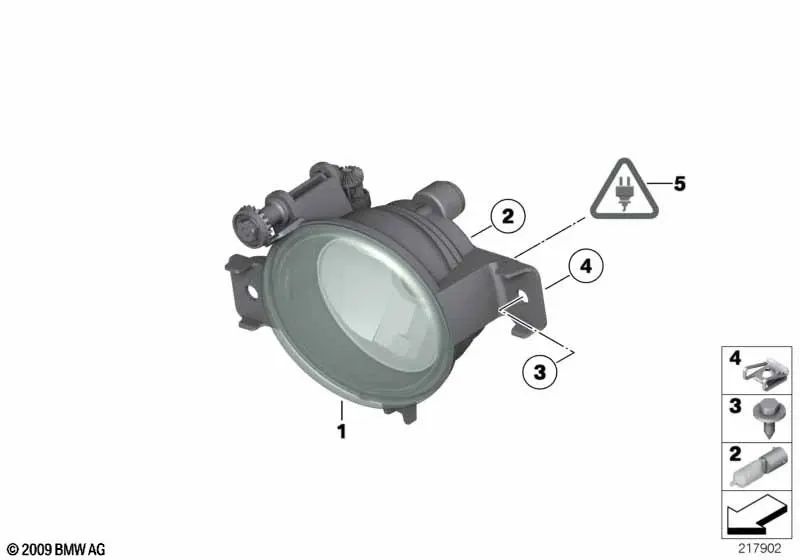 Nebelscheinwerfer light for BMW X5 E70N (OEM 63177237433). Genuine BMW