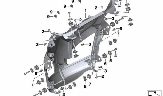 Portafaro delantero OEM 46638388294 para moto BMW C evolution (K17, 04/2013–07/2020). Original BMW Motorrad.