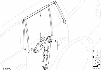 Motor Elevador De Ventana Trasero Izquierdo/Derecho Para Bmw E83. Original Recambios