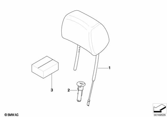 BMW Headrest Guide 3 E90N, E91N, E92, E92N (OEM 52109180803). BMW original