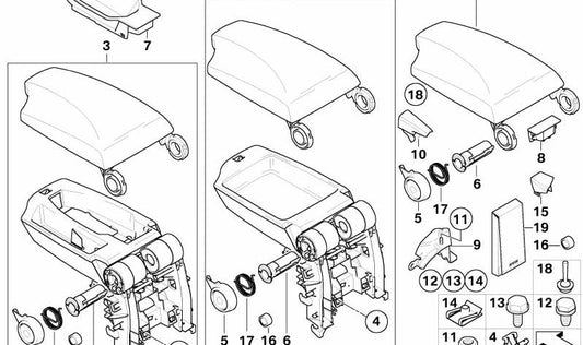Tope de goma amortiguador OEM 51166954117 para BMW E81, E82, E87, E88. Original BMW.
