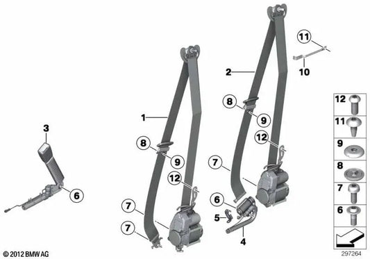 OBERGURT FRONT esquerda para a série BMW 5 F10, série F11 e 7 F01N, F02N (OEM 72117382301). BMW original.