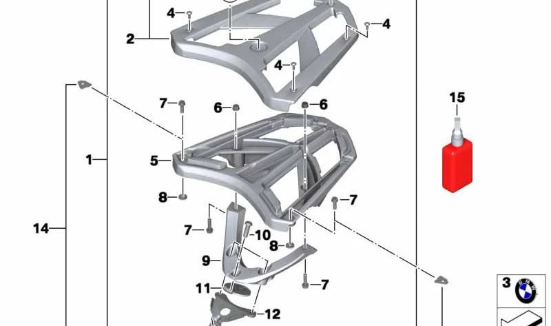 Tornillo ISA M6x25 OEM 07129907491 para motos BMW S 1000 RR, S 1000 R, S 1000 XR, HP4, C 650 GT. Original BMW Motorrad.