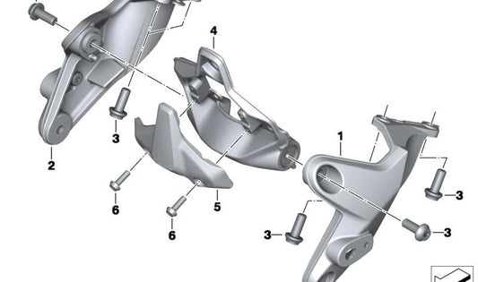 Soporte para cuadro de instrumentos OEM 46638534287 para BMW Motorrad R1200R, R1250R. Original BMW Motorrad.