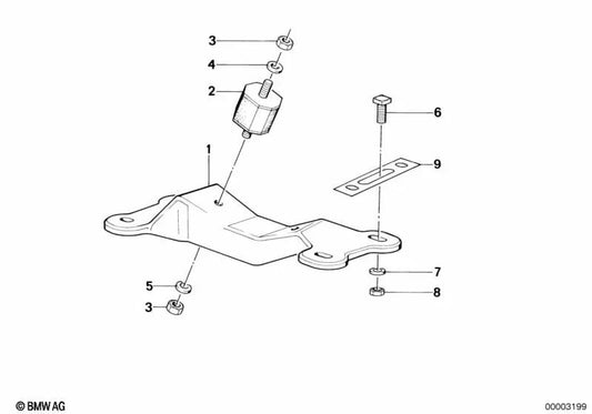 Rolamentos de borracha para BMW 5 E28 Series, série 6 E24, 7 E23 Series (OEM 23711176040). BMW original.