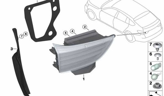 Gasket repair kit for BMW 5 Series F07N (OEM 63217391039). Original BMW.