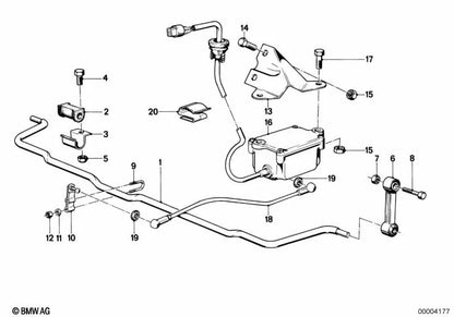 Support rubber for BMW E23 (OEM 31352454010). Original BMW.