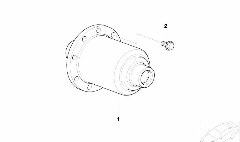 Sechskantschraube mit einem ausgedehnten Kopf für BMW E36, E31 (OEM 3313227347). Original BMW