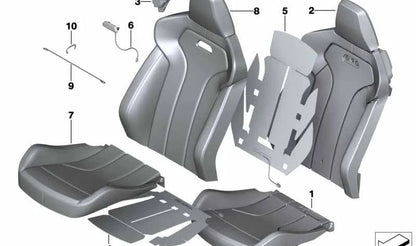Cojín del asiento deportivo OEM 52108058470 para BMW F87, F80, F82. Original BMW.