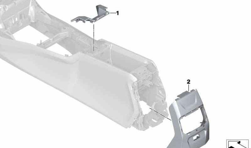Embellecedor consola central OEM 51166823560 para BMW F40, F44. Original BMW.