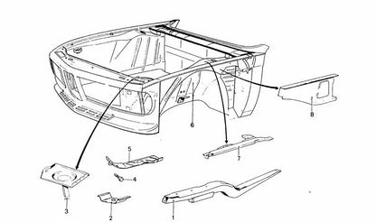Refuerzo de soporte OEM 41141826898 para BMW (Modelos compatibles: E30). Original BMW.